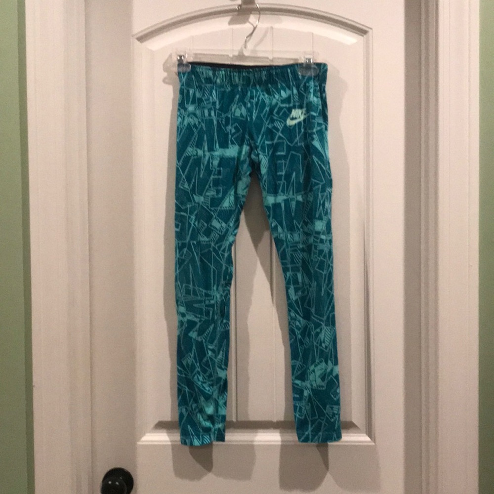 Teal and Mint Nike Leggings
